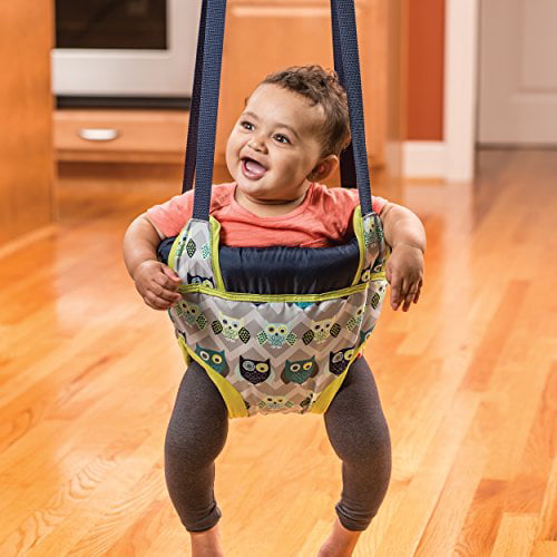 COLOR TREE 2-in-1 Sit-up Floor Seat Infant Activity Chair Doorway Jumper Swing Bumper Jumper Exerciser Set with Door Clamp Adjustable Strap for Toddler Babies